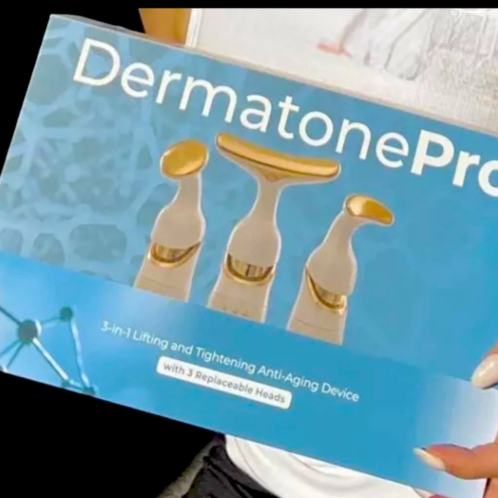 DermaTone Pro 3-in-1 Lifting & Tightening Anti-Aging Device + 3 Serums! New